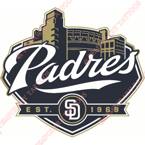 San Diego Padres Customize Temporary Tattoos Stickers NO.1877